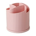 thumbnail image 1 of MIANHT Desktop Makeup Organizer Rotating Cosmetic Storage Box with Drawers Clear Plastic Lipstick Brush Holder Countertop Vanity Organizer for Dressing Table, 1 of 6