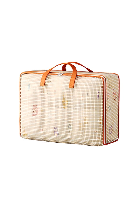 Quilt Storage Bag Transparent Clothes Organizer Large Capacity PVC Container for Bedding Blankets Seasonal Clothing Home Closet Moving Use