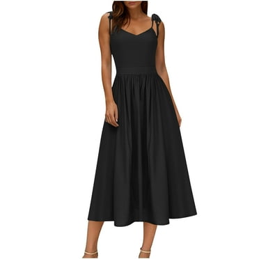 MIANHT Women's Sexy Mini Dresses Fashion Round Neck Solid Color Sleeveless Spaghetti Strap Bodycon Dresses Casual Summer A-Line Party Cocktail Dresses Sundresses for Women