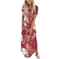 thumbnail image 1 of MIANHT Womens Blouses And Tops Dressy Floral Lace Patchwork Tunics Boho Casual Flowy Shirt Tee Summer Sleeveless Crewneck ​Top, 1 of 5
