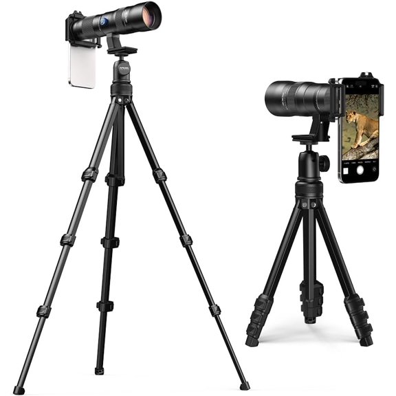 MIAO LAB 20-60X Zoom Telephoto Lens, High Power Mobile Cell Phone Lens with Tripod & Universal Clip, for iPhone 16/15/14/13 Series, Samsung, Android and Most Smartphone