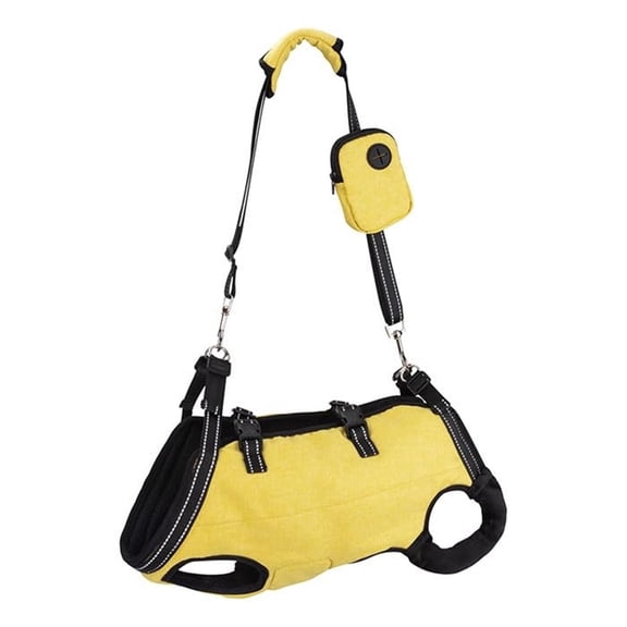 MIAOBLOSSOM 1 Pack Mesh Fabric, Yellow Dog Lift Harness Mesh adjustable full body auxiliary recovery sling S