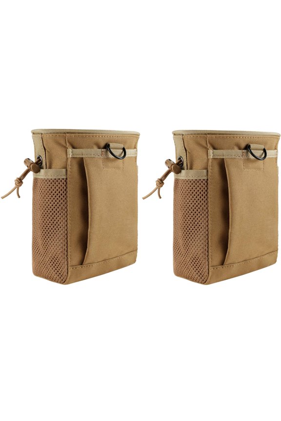 2 Pack Khaki Waist Storage Bag Multifunctional, Portable, Belt Wearable, Hanging Design Outdoor Daily Carry, Tool Storage