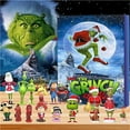 MIARHB 2024 Grinch Christmas Advent Calendar, Christmas Cute Figures