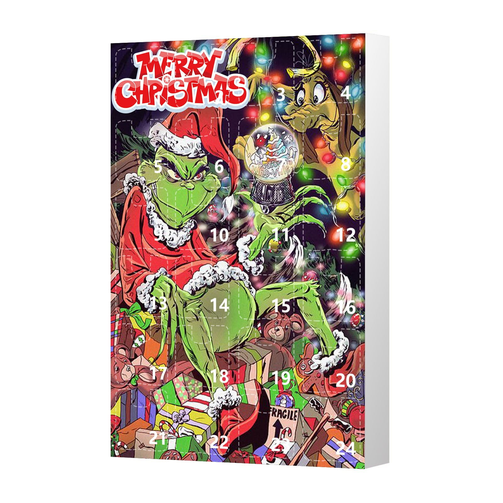 MIARHB 2024 Grinch Christmas Advent Calendar, Kids Holiday Grinch