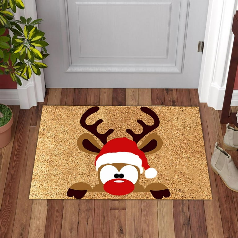 Reindeer Christmas Doormat, Christmas Door Decor