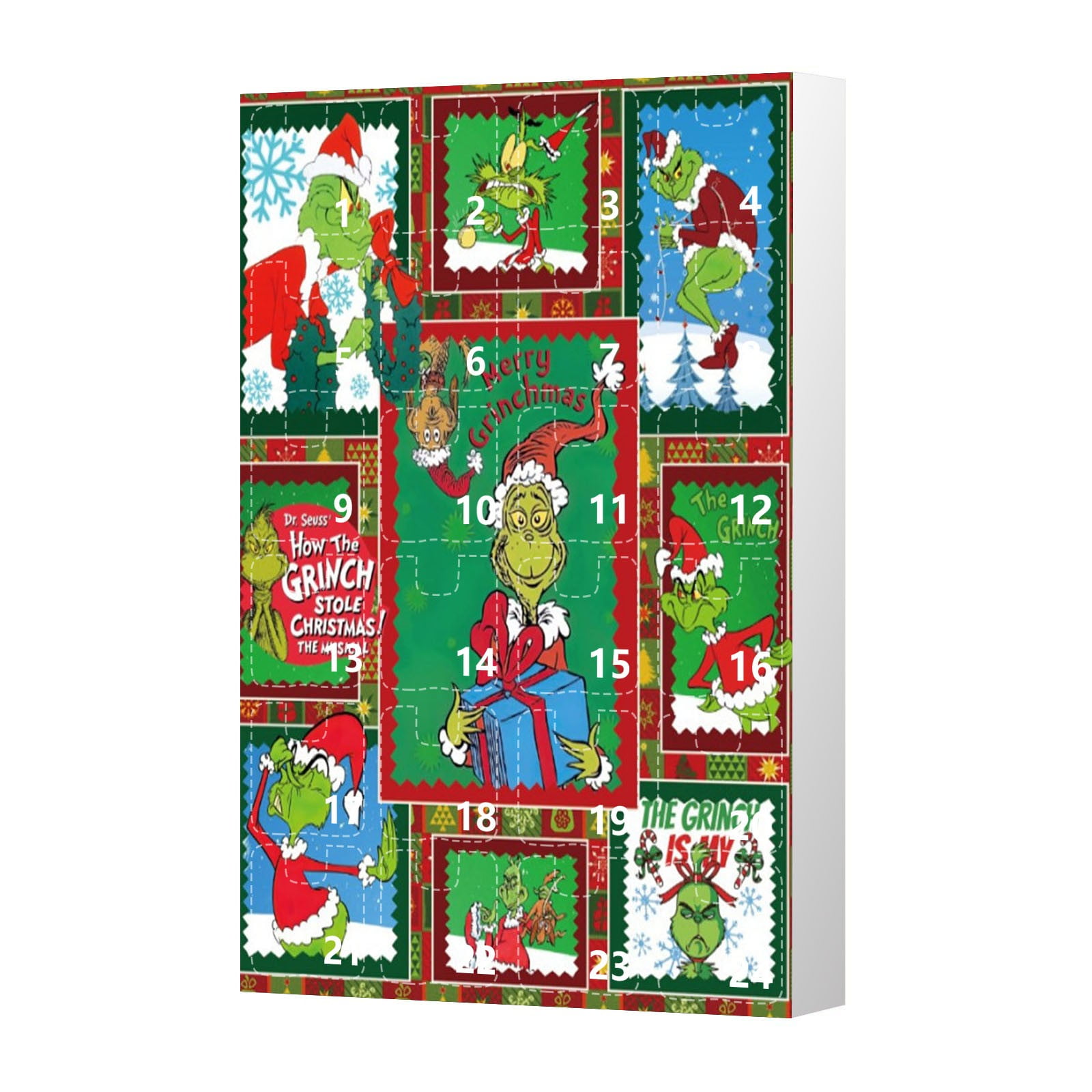 MIARHB Christmas Grinch Advent Calendar 2024, Cute Figures Grinch Doll