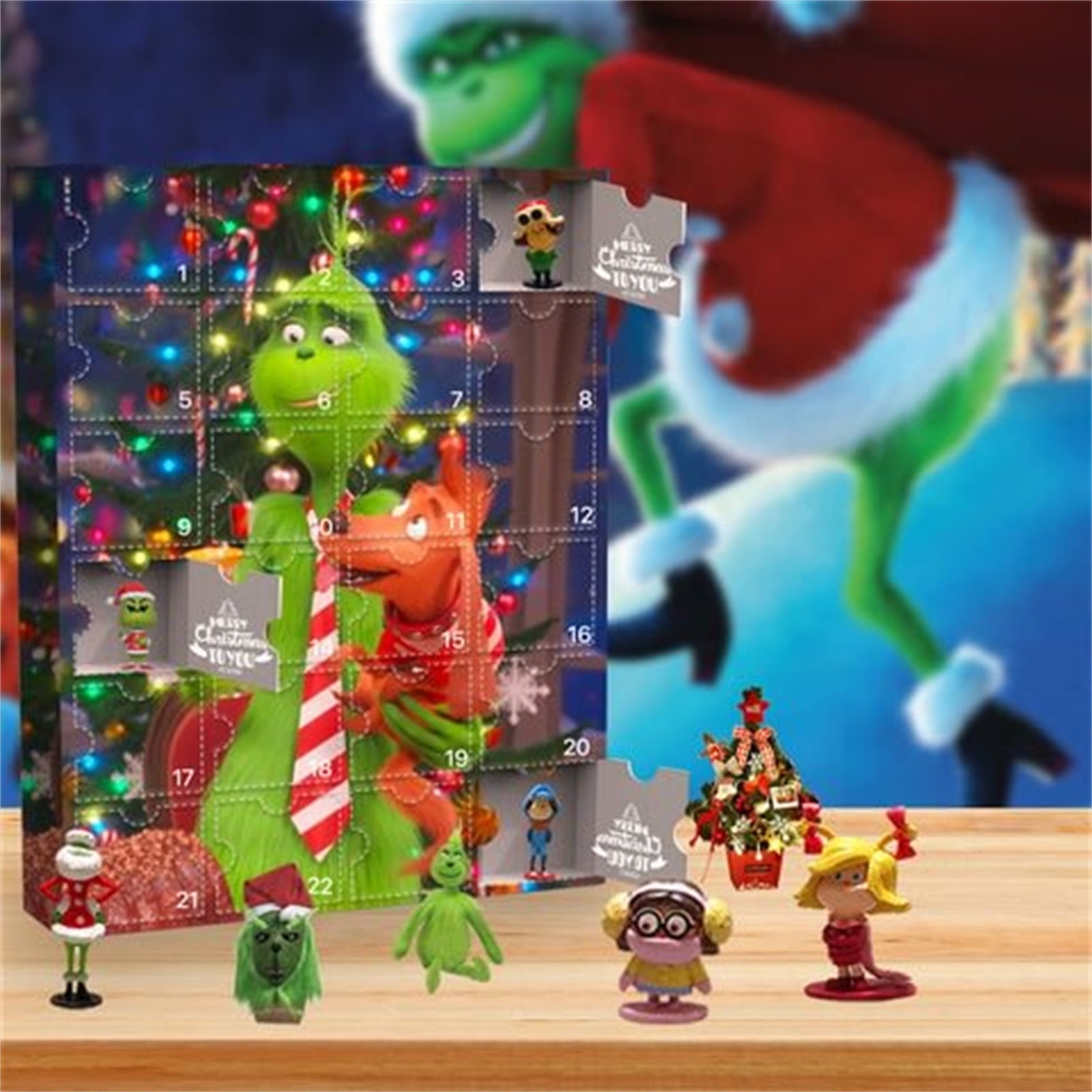 MIARHB Christmas Grinch Advent Calendar 2024, Kids Holiday Grinch