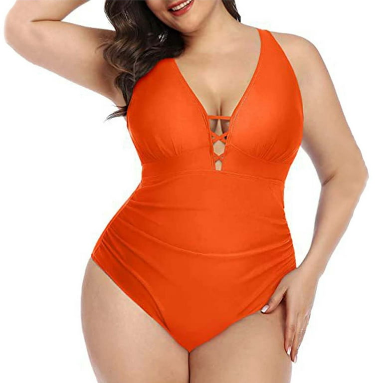 MIARHB Clearance Bra Women's One-Piece V-Neck Swimming Costume with Pads  and No Steel 2023
