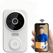 MIARHB Door Bell Ringer Wireless Video Doorbell WiFi Smart Visual Doorbell New M8 Wireless Remote Video Home and Commercial Perforating APP Camera Real-Time Monitor Doorbells