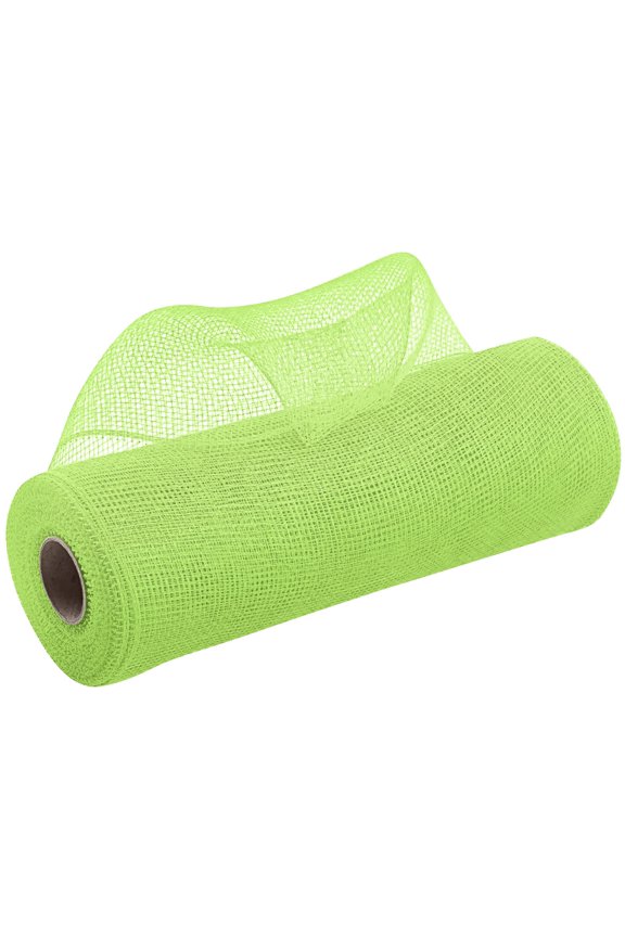 Poly Burlap Easter St. Patrick's Deco Mesh, 10.24 Inch x 30 feet Holiday Decorative Mesh Ribbons for Wreaths Christmas Tree Party Decor DIY Crafts Making Supplie, Light Green, M13
