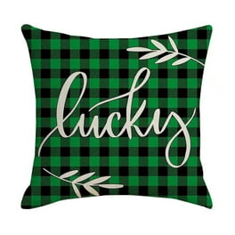 PMVFHDE St.Patrick s Day Plush Pillows for Couch Holiday Linen Cushion Lucky Grass Pillow Case Irish National Day Pillow Walmart