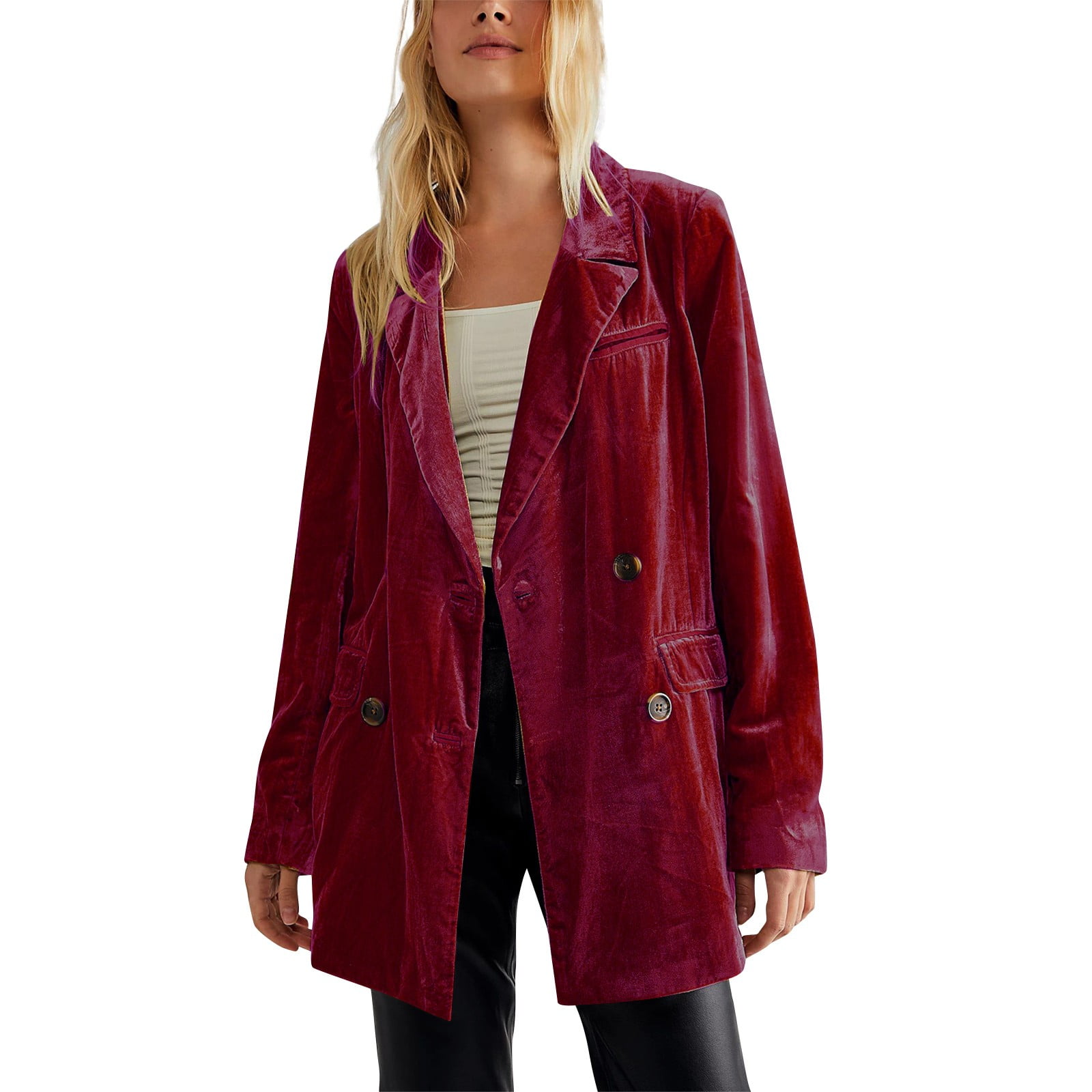 Women's Velvet Blazer Jacket in Dark Green/Khaki/Red Stylish Outerwear |  eBay-mncb.edu.vn