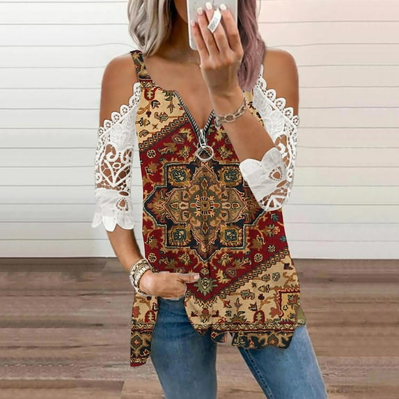 MIARHB Womens Tops Summer Tops for Women Shirts for Women Dressy Casual Sexy Blouses Shirts, White, XXL, 95% Polyester, 5% Spandex