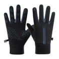 thumbnail image 1 of MIASHUI All Season Thermal Windproof Touchscreen Winter Mittens for Outdoor Sports Cycling Running Hiking in Cold Weather Black, 1 of 4