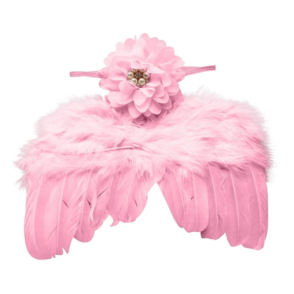 MIASHUI Angel Baby Wings Photography Prop Soft Photography Costume Role Play Angel Baby Costume Infant Clothing Accessories Pink