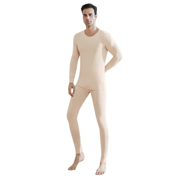 MIASHUI Autumn WinterÃ§Â§ÂÃ¨Â¡Â£Ã§Â§ÂÃ¨Â£Â¤Mens Set Thin Order Thermal Underwear For Men Base Layer For Cold Weather Beige,XL
