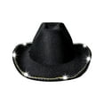 thumbnail image 1 of MIASHUI Battery Operated Light Up Western Cowboy Hat, Flashy Party Hat for Night Events, Fun Lighted Hat for Concerts and Celebrations Black, 1 of 4