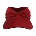 thumbnail image 1 of MIASHUI Beach Sun Hat Women Open Top UV Protection Outdoor Sports Adjustable Visor Wine, 1 of 5