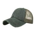 thumbnail image 1 of HNMKIU Big Head Baseball Cap for Women Washed Vintage Korean Style Deep Visor Face Adjustable Hat for Women XXL Hats Army Green, 1 of 4