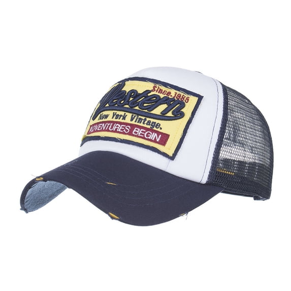 MIASHUI Breathable Mesh Baseball Cap Embroidered Casual Hop Summer Hat For Men And Women Navy,One Size