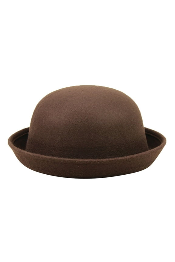 Classic Dome&nbsp;Bowler Hat&nbsp;For Men And Women Versatile Wool Like Mini Round Derby Fashion Hat Coffee