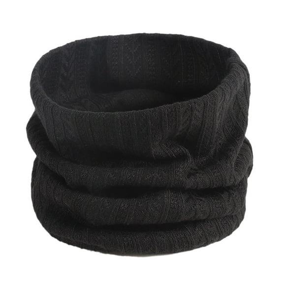 MIASHUI Cold and Wind Protection Warm Neck Gaiter Scarf, Unisex Scarf for Outdoor Activities, Fashion Scarf for Winter Black,One Size