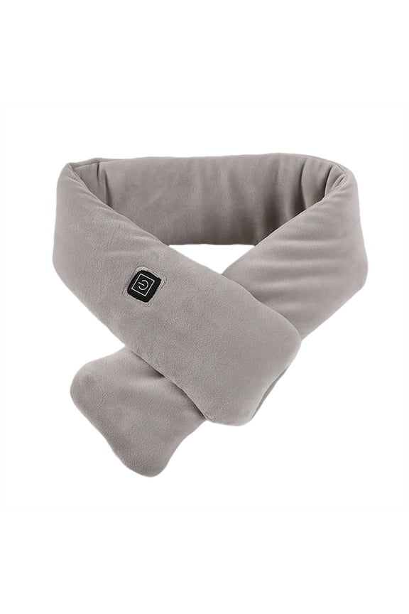 MIASHUI Cordless Heated Scarf Wrap for Neck and Muscle Soothing with Adjustable Three Temperature Settings Grey