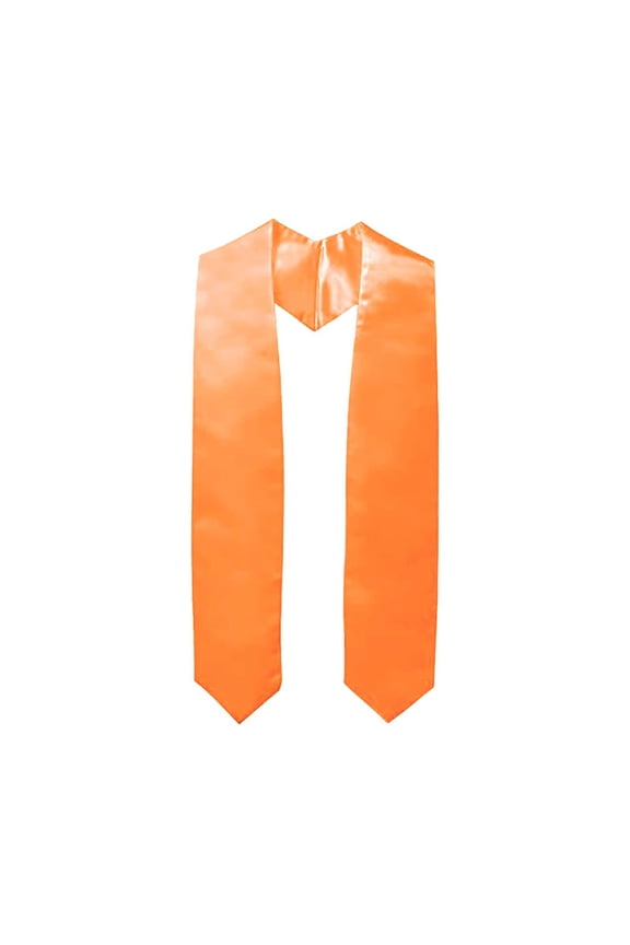 Custom Graduation Sash Scarf, Pure Color Ceremony Sash Stole, Honor Award Scarf, High School and College Graduation Accessory Orange
