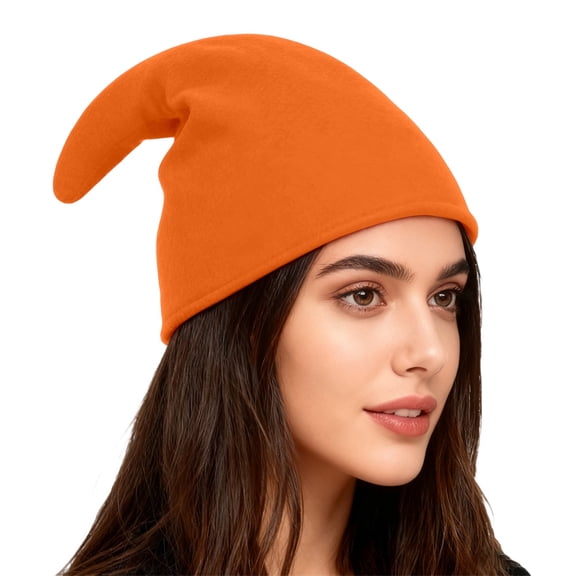 MIASHUI Elegant Festive Beret Hat With Curled Tip For Holiday Parties Seasonal Celebrations And Event Headwear Accessory Orange