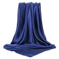 thumbnail image 1 of MIASHUI Elegant Large Square Satin Head Scarf Silk Hair Wrap Bandana For Women Fashionable Sleeping Accessory Navy,One Size, 1 of 3