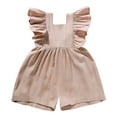 thumbnail image 1 of MIASHUI Girls Jumpsuit Baby Overalls Ruffle Sleeveless Wide Leg Romper Summer Outfits,Light Pink,6-12 Months, 1 of 2