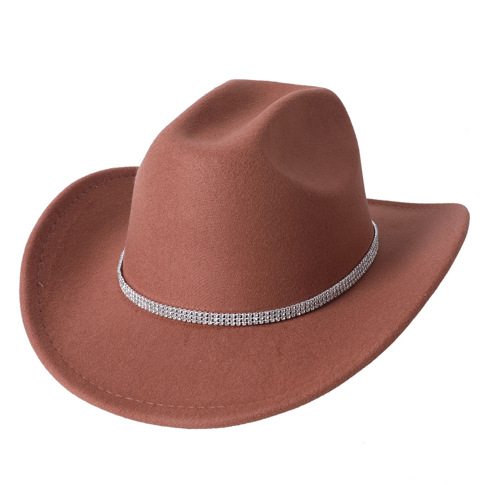 MIASHUI Glitter Silver Cowboy Hats for Women Western Sparkly 