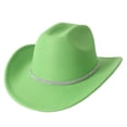 thumbnail image 1 of MIASHUI Glitter Silver Cowboy Hats for Women Western Sparkly Rhinestone Cowgirl Hat,Light Green,One Size, 1 of 4