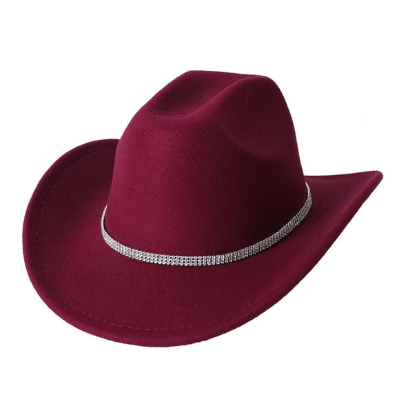 MIASHUI Glitter Silver Cowboy Hats for Women Western Sparkly Rhinestone Cowgirl Hat,,One Size