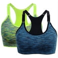 thumbnail image 1 of MIASHUI High Support Sport Bras for Women Seamless Gym Tank Tops Fitness Vests 2 Pack for Yoga Running Activities 2PCS E,L, 1 of 9