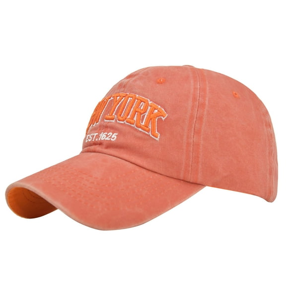 MIASHUI Hop Embroidery Sun Letter Trucker Baseball Cap for Women and Men Orange