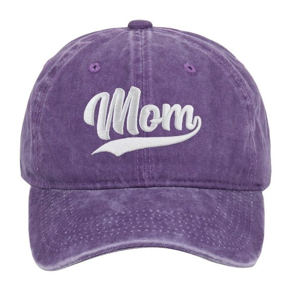 MIASHUI Letter Embroidery Washed Soft Top Baseball Cap Women Low Profile Purple