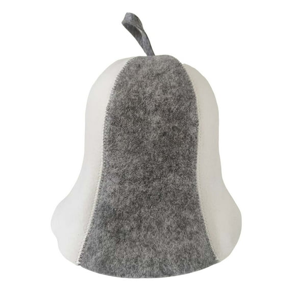 MIASHUI Light Gray Felt Sauna Bath Cap for Hair Care, Heat Resistant Shower Cap, Leisure Style Bathroom Hat for Women and Men Light Gray