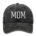 thumbnail image 1 of HNMKIU MOM Embroidered Baseball Cap Style Adjustable Dad Hat For Women Men Black,One Size, 1 of 3
