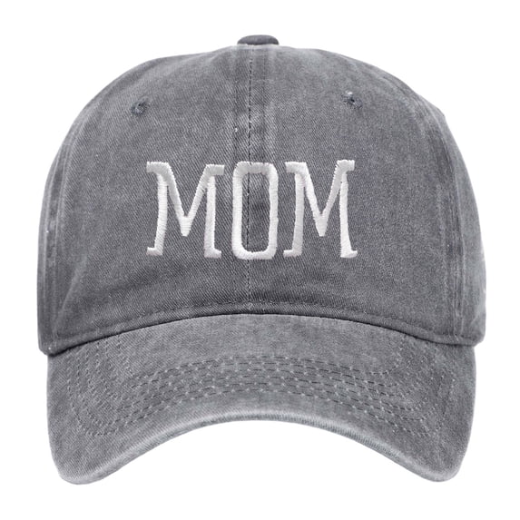 MIASHUI MOM Embroidered Baseball Cap Style Adjustable Dad Hat For Women Men Grey,One Size