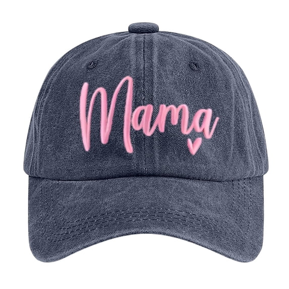 MIASHUI Mama Hats For Women Adjustable Funny Baseball Cap Casual Outdoor Sun Navy,One Size