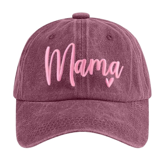 MIASHUI Mama Hats For Women Adjustable Funny Baseball Cap Casual Outdoor Sun Red,One Size