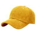 thumbnail image 1 of MIASHUI Men Women Corduroy Baseball Cap Outdoor Casual Sun Hat,Yellow,One Size, 1 of 8