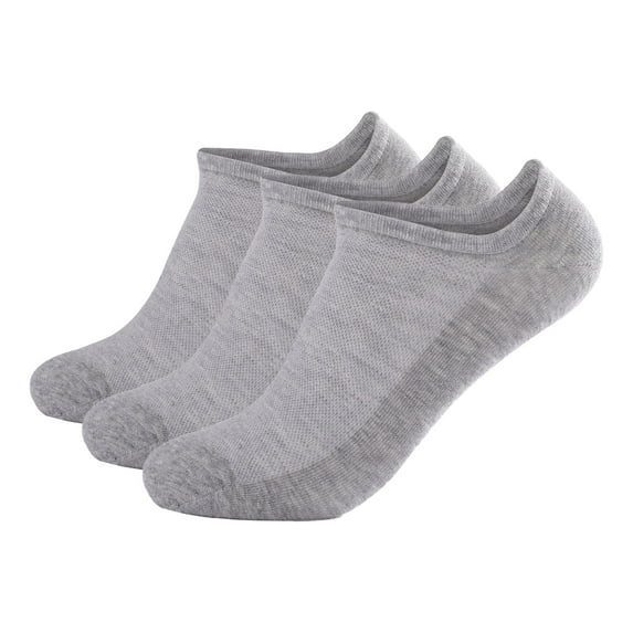 MIASHUI Men's 3-Pack Low Cut Sports Socks Breathable Comfortable No-Show Socks for Men Athletic Casual Socks Grey