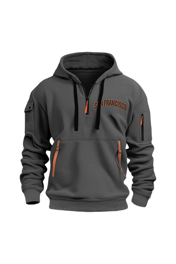 Men's Basic Pullover Hoodie Casual Wear Zip Up Hoodies for Men Lightweight Long Sleeve Sportswear Everyday Comfort Street Style GY2,S