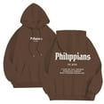 thumbnail image 1 of MIASHUI Men's Christian Scripture Print Pullover Hoodie Religious Theme Long Sleeve Casual Comfortable Sweatshirt Brown,XXL, 1 of 6