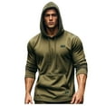 thumbnail image 1 of MIASHUI Men's Lined Hooded Sweatshirt Muscle Fit Gym Training Athletic Long Sleeve Pullover Workout Hoodie Green,XXL, 1 of 7