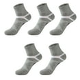 thumbnail image 1 of MIASHUI Men's Mid-Crew Sports Socks Cushioned Athletic Socks for Basketball Running Wicking Workout Socks 5-Pack Grey, 1 of 2