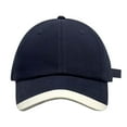 thumbnail image 1 of MIASHUI Men's Retro Wide Brim Baseball Cap for Sun Protection, Color Block Design for Style, Adjustable Fit for Outdoor and Casual Wear Navy, 1 of 2
